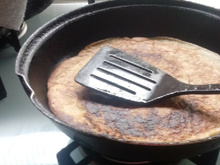 Panqueca de arroz cozido
