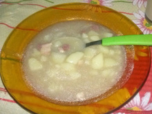 Sopa de batata com bacon