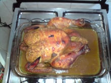 Frango assado especial de domingo