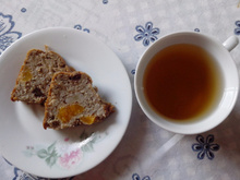 Bolo de banana e aveia