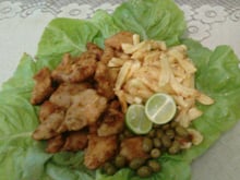 Fish and chips com molho