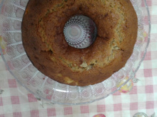 Bolo de liquidificador de maçã e banana