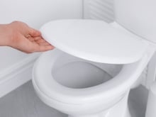 Depois de dar descarga, é melhor manter a tampa do vaso sanitário abaixada ou levantada? E depois de lavar?