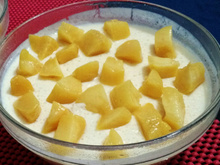 Creme gelado de pêssego