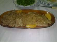 Bifes de fígado ao molho de laranja