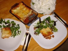 Lasanha à bolonhesa com creme de ricota