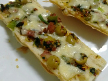 Brusqueta de mini baguete