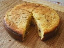 Torta alemã de ricota com passas