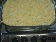 Macarrão ao molho branco e frango