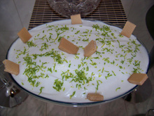 Torta de limão com waffer de limão