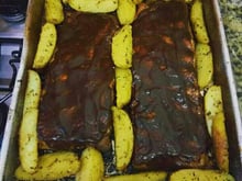 Costelinha suína com barbecue