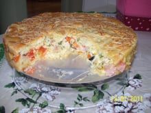 Torta de frios com legumes