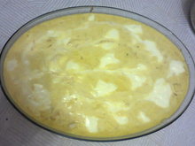 Frango com creme de milho e catupiry