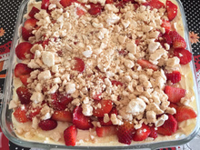 Sobremesa de morangos com suspiro