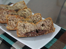 Bolo de banana com nutella