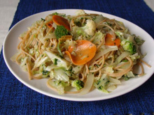 Massa integral com verduras