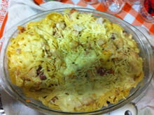Macarrão com frango à carbonara