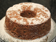 Bolo de maçã com granola