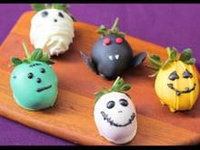 Morangos de Halloween (chocolate)
