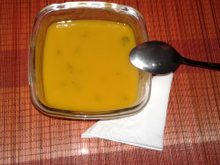 Sopa cremosa de mãe para filha