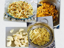 Macarrão com bacalhau ao alho e óleo