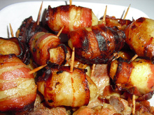 Batata assada com bacon