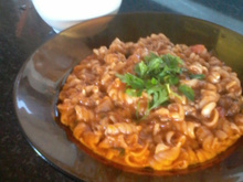 Massa com molho de queijo