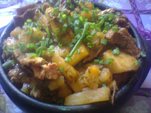 Costela de boi com aipim