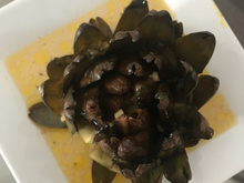 Alcachofra ao molho de alho e óleo