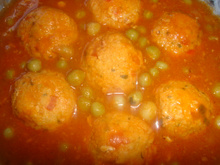 Almôndegas de soja e frango