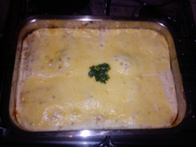 Lasanha de bolacha água e sal