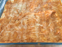 Lasanha rápida de queijo e presunto