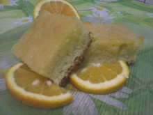 Bolo de laranja com calda