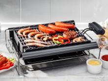 Essa churrasqueira elétrica com mais de 40% OFF vai mudar para sempre o seu churrasco - com menos fumaça em casa