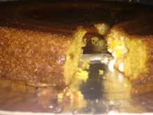 Bolo de milharina com requeijão