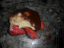 Delícia de morango com chocolate