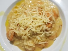 Risoto de Camarão com queijo 