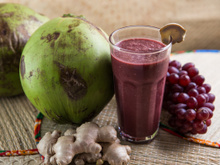 Suco de açaí refrescante