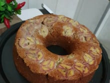 Bolo diet de banana, sem farinha e sem açúcar