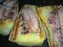 Sardinha com batata doce tostada