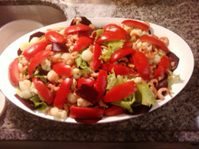 Salada com camarão