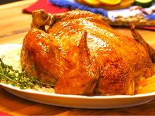 Frango recheado com farofa