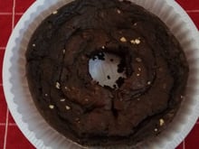 Bolo de cacau e biomassa de banana verde