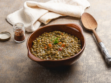 Sopa de lentilha com linguiça