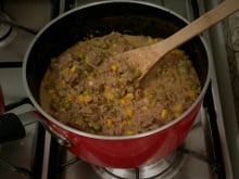 Estrogofe de carne moída