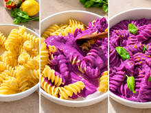 Saudável e cheio de cor: fiz esse macarrão roxo para o jantar e agora meus filhos só querem comer massa assim