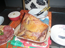 Carne assada recheada