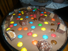 Pavê de abacaxi e chocolate