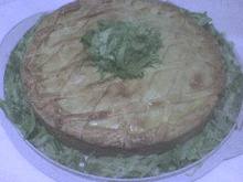 Torta de alho poró da Lu
