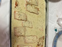 Salmão ao molho gorgonzola
